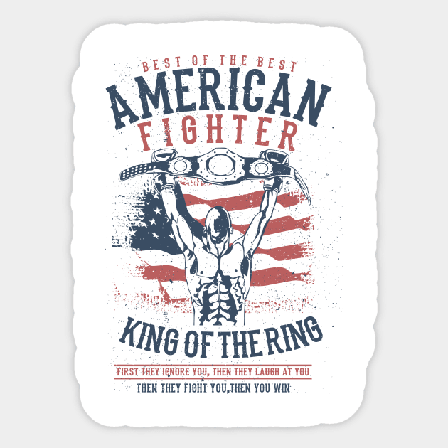 American Fighter Sticker by ChapulTee
